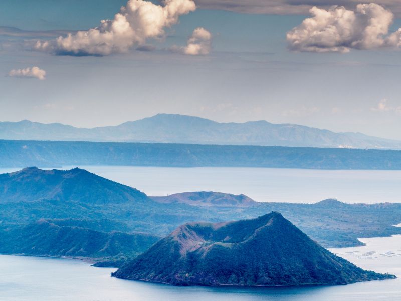 Taal volcano is a great day trip from Batangas, Philippines
