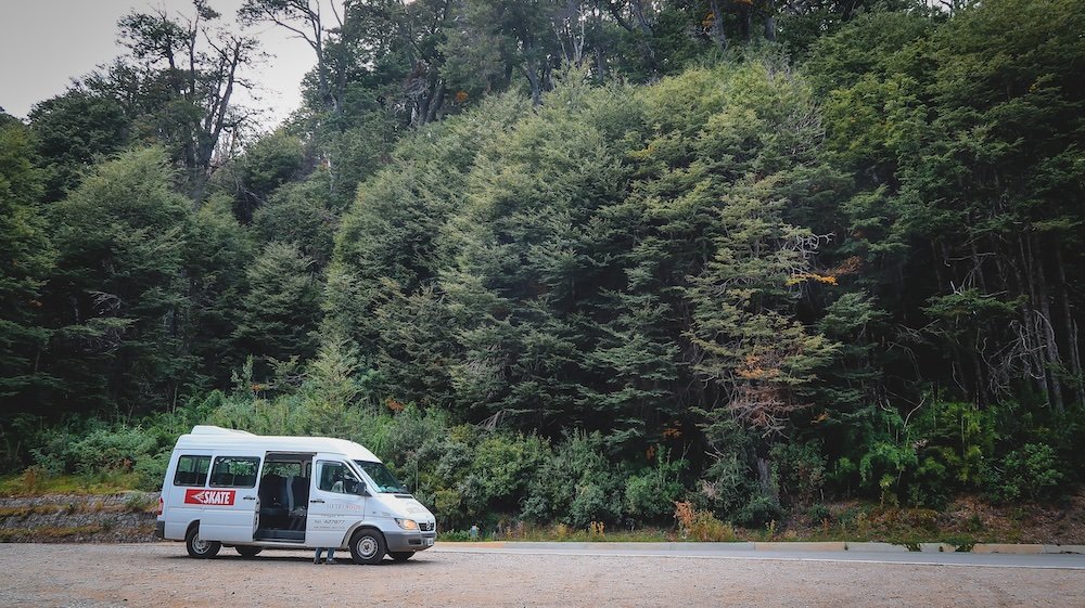 Taking the scenic bus route around Bariloche, Argentina 