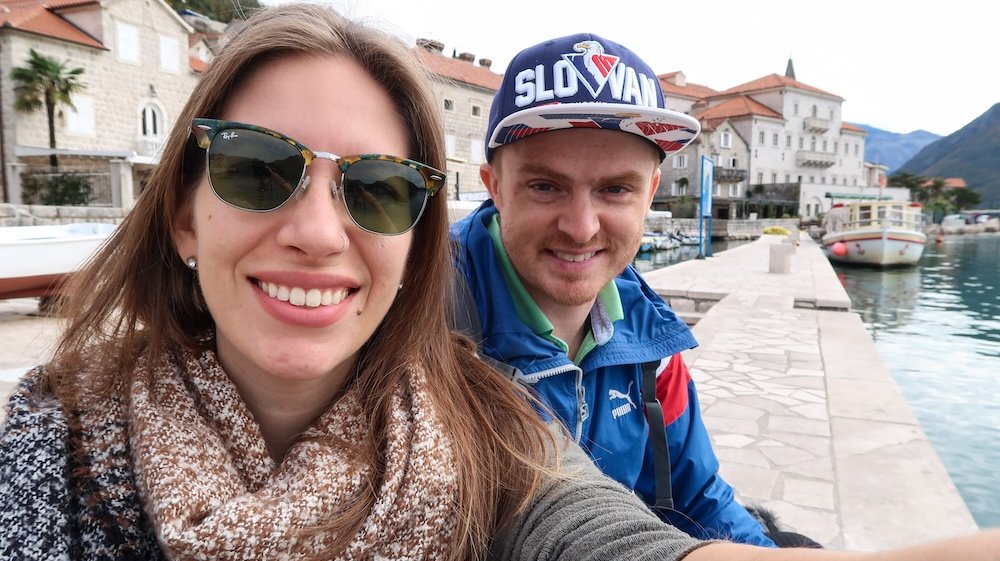 That Backpacker and Nomadic Samuel thrilled to be visiting Perast, Montenegro on a day trip 