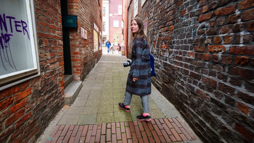 That Backpacker Audrey Bergner enjoying a walking tour in Luneburg, Germany 