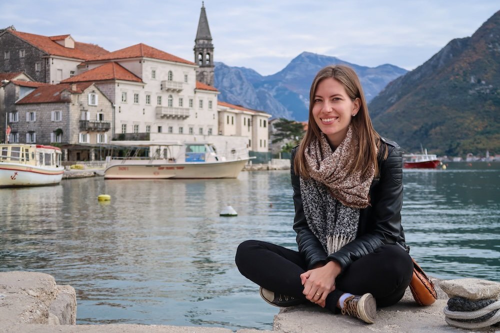 That Backpacker Audrey Bergner enjoying her day trip to Perast, Montenegro 