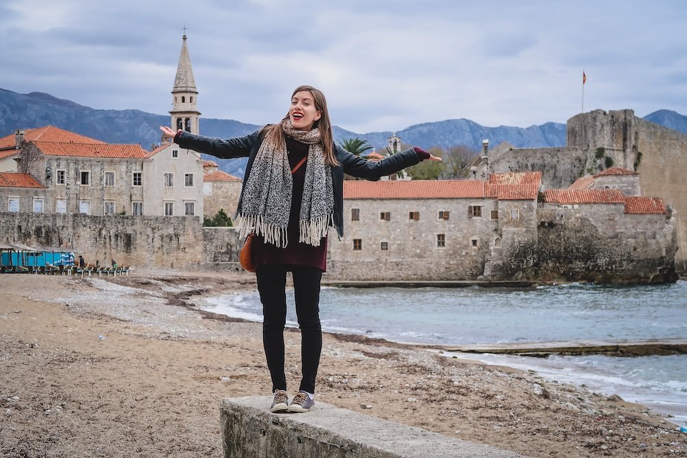 That Backpacker Audrey Bergner excited to be visiting Budva, Montenegro 