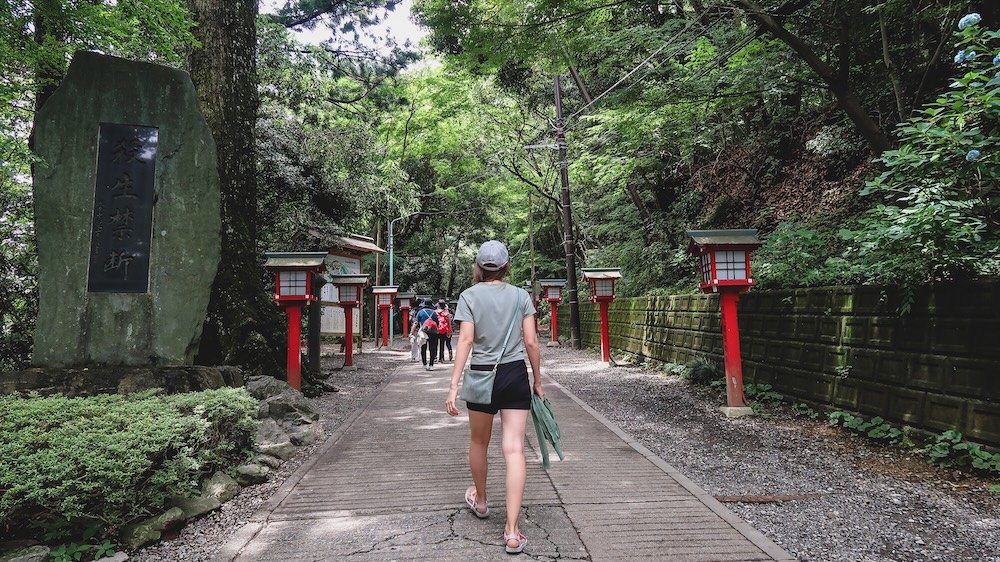 That Backpacker Audrey Bergner hiking in Mount Takao, Japan 