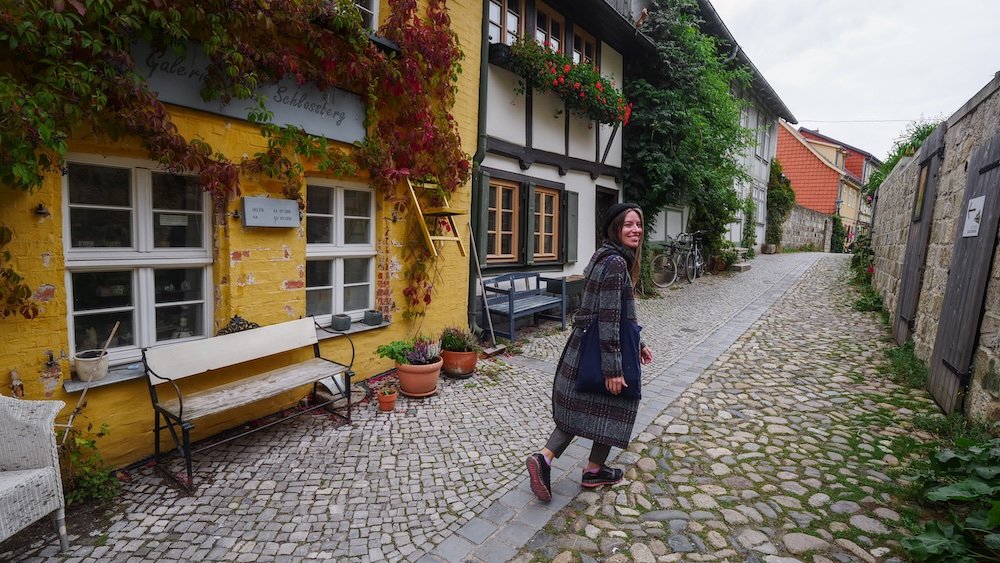 That Backpacker Audrey Bergner on a Guided Architectural Walking Tour in Quedlinburg, Germany 