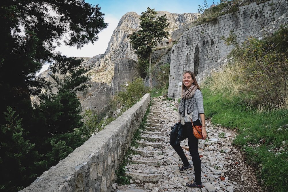 That Backpacker Audrey Bergner thrilled to be visiting Kotor, Montenegro 