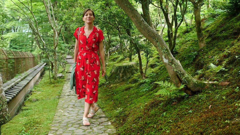 That Backpacker Audrey Bergner walking around Nara as a ways to get around the city 