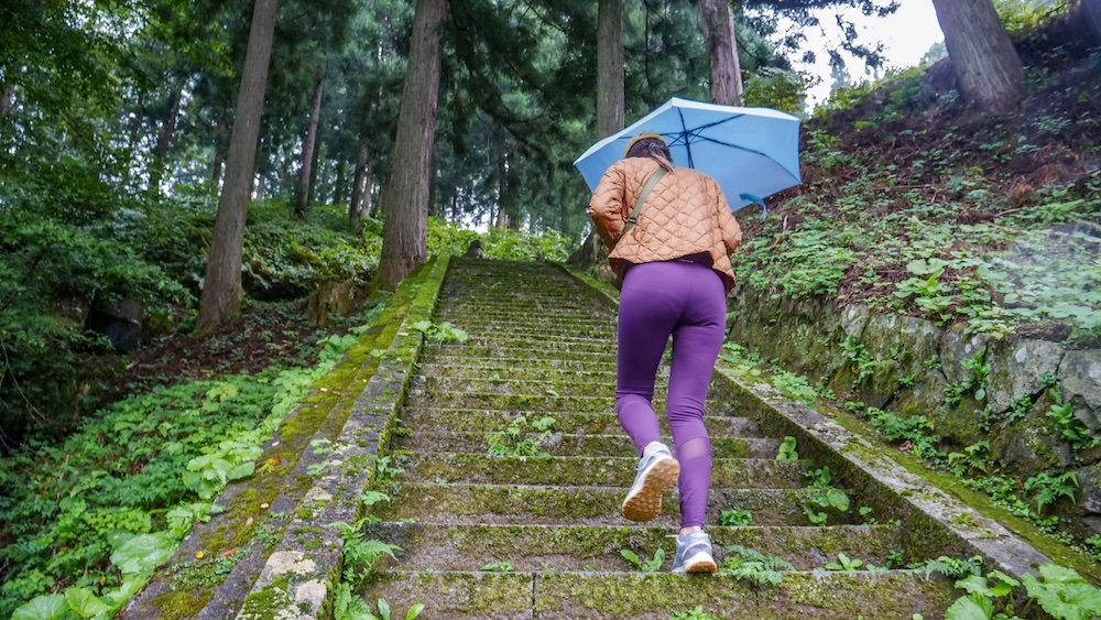 That Backpacker hiking in Kiyotsu Gorge, Japan