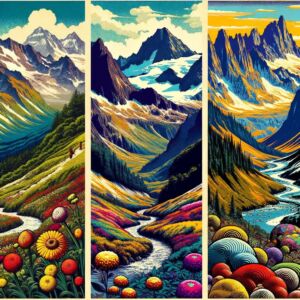 The Allure of Intermediate Trails in the Japanese Alps - digital art 