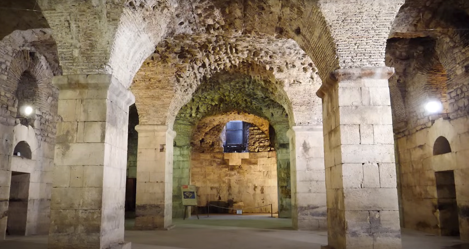 the Basements of Diocletian’s Palace are a maze of chambers that once supported the palace above in Split