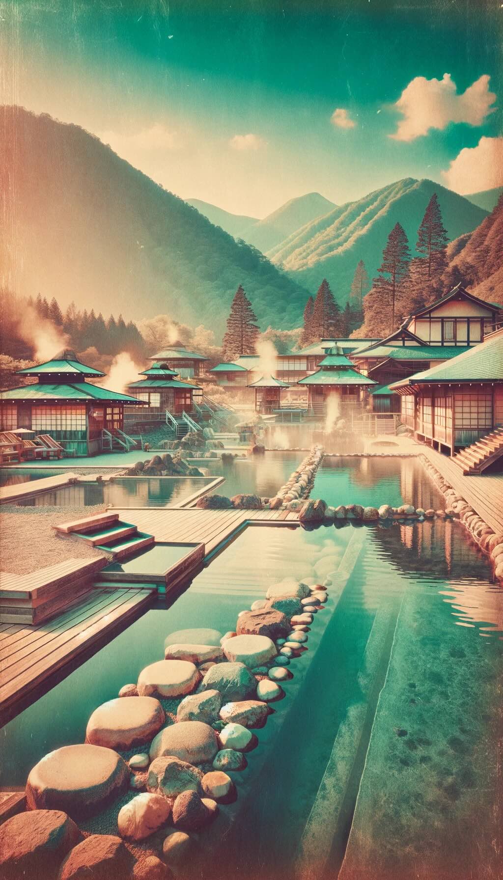 The best Japanese onsens and hot springs for a relaxing getaway - digital art 