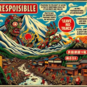 The Ethos of Responsible Hiking In The Japanese Alps - digital art 