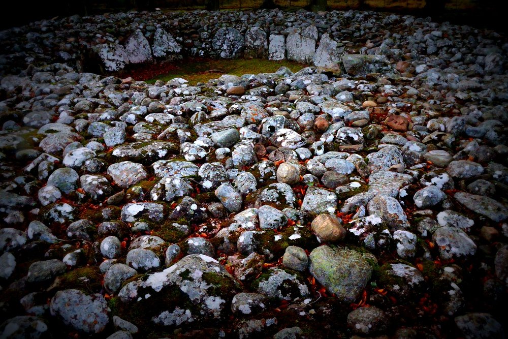 The ever mysterious Clava Cairns featuring distinct rock formations