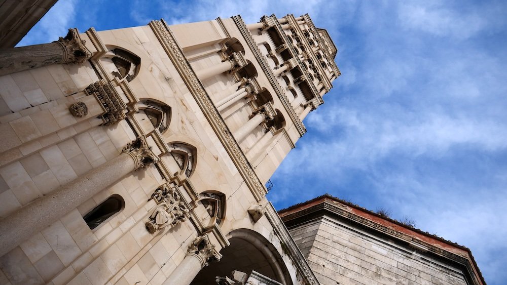 The imposing bell tower is a must visit attraction in Split, Croatia 