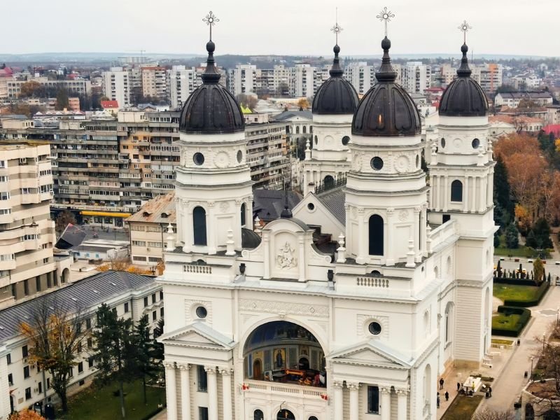 The Metropolitan Cathedral is neo-Romanian architecture and a religious site in Iași, Romania