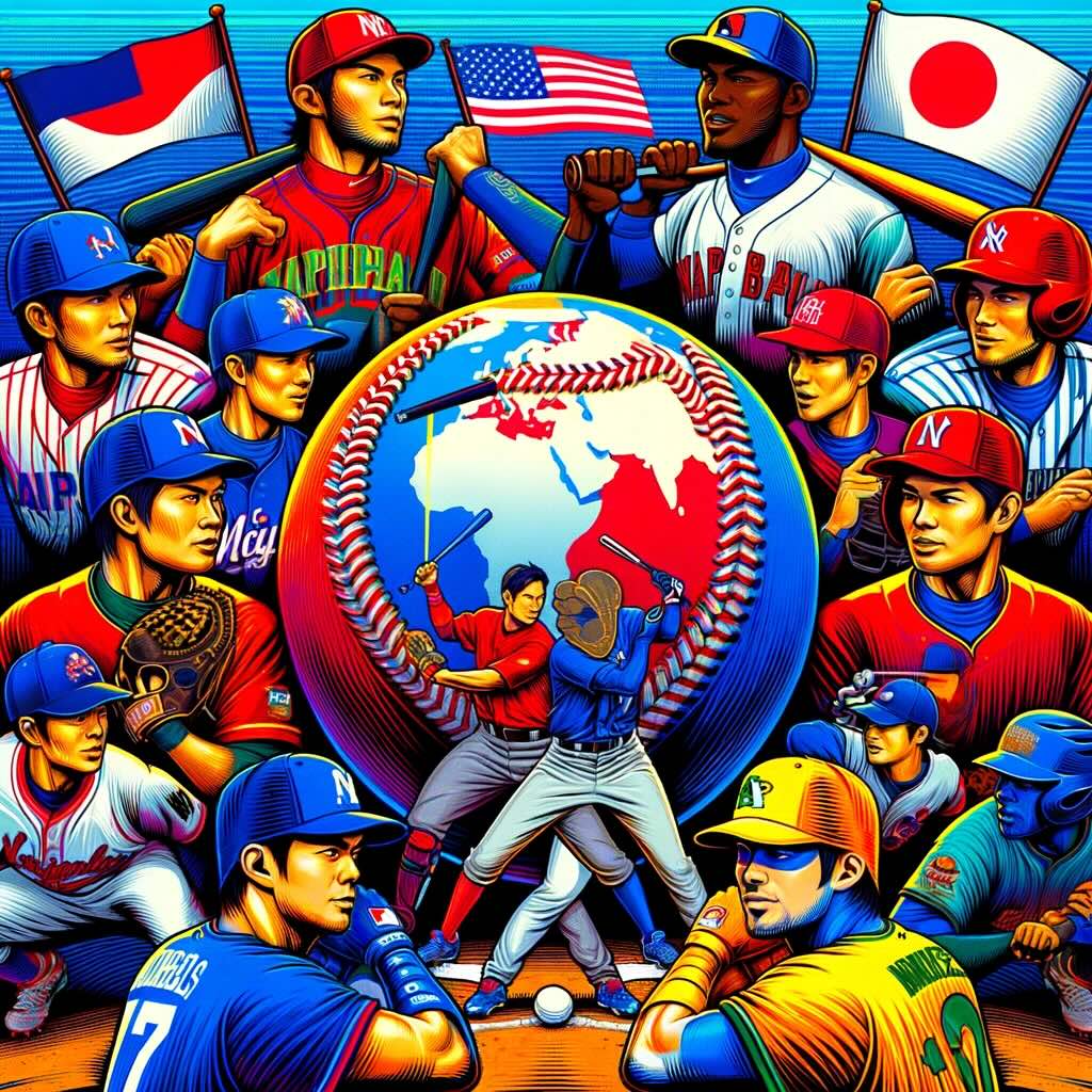 The Role of Both Leagues in the International Baseball Community - digital art 