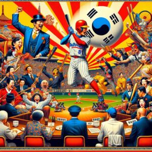 The Significance of Baseball in Japan and South Korea - digital art 