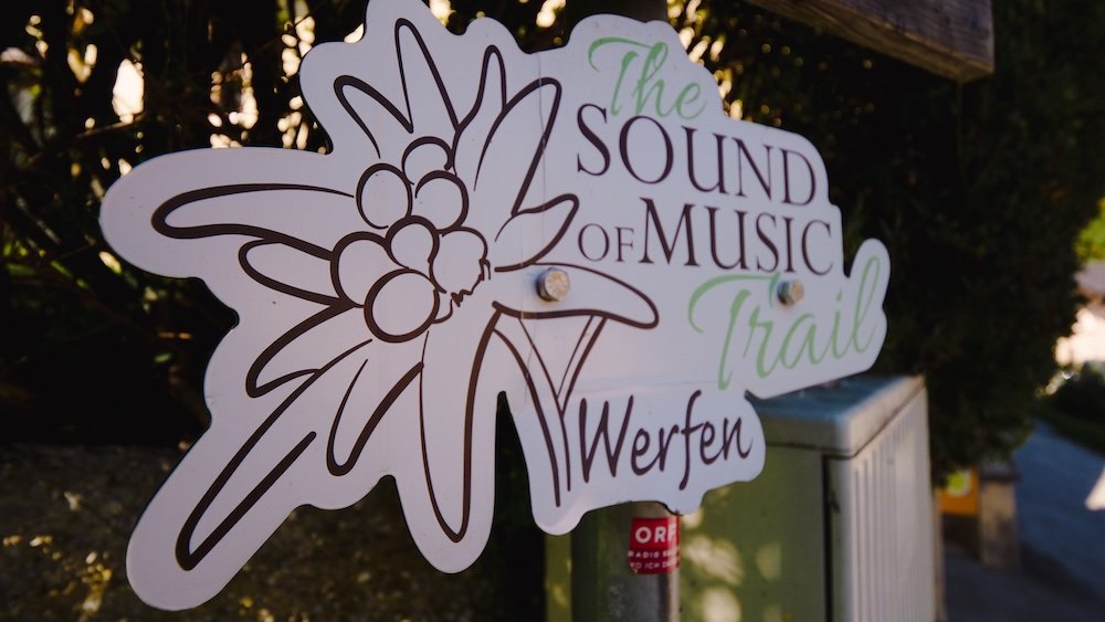 The Sound Of Music Werfen Hiking Trail Sign Board 