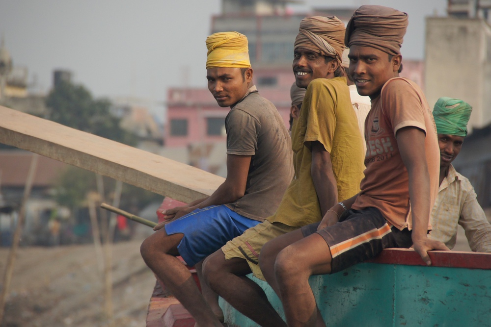 These friendly Bangladeshi men greeted me with their smiles in Dhaka