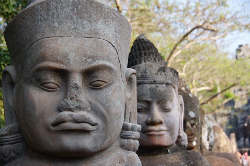These statues lined the bridge leading up to Angkor Thom.