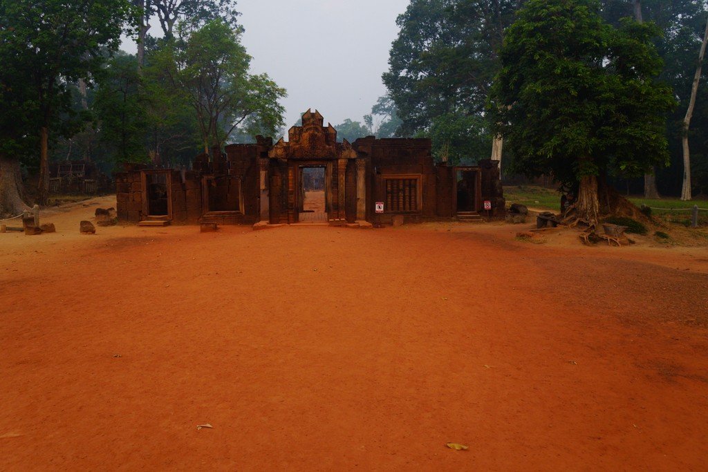 This is a photo of the main entrance gate to Banteay Srei as I approached the temple in Cambodia 