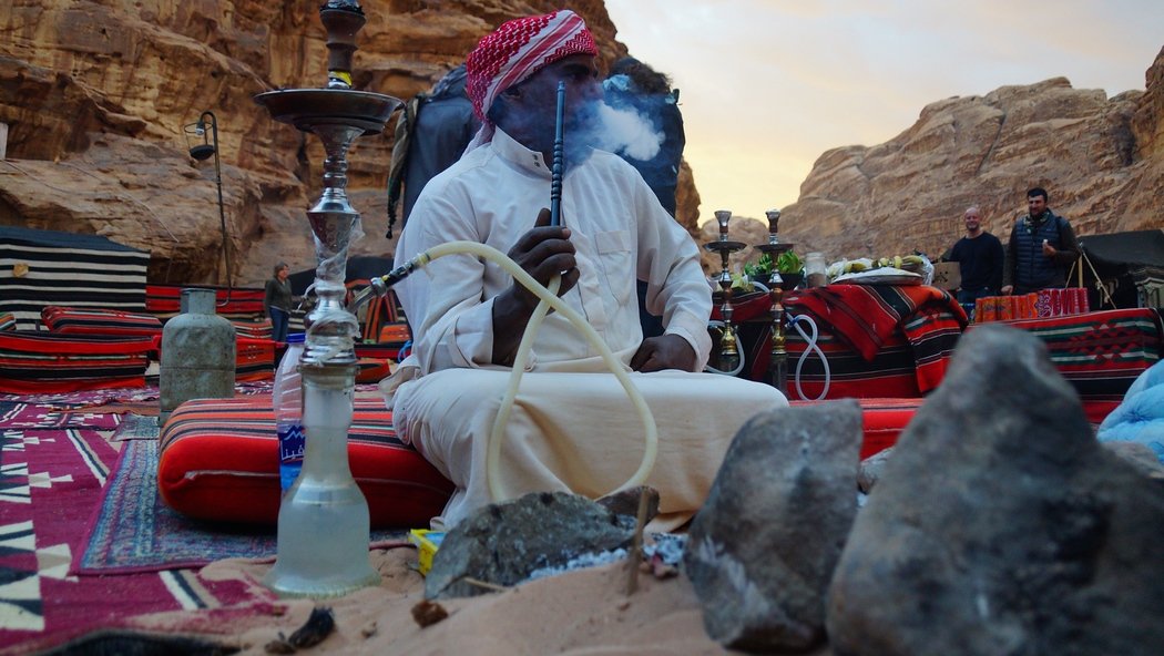 This particular Bedouin man was so photogenic I decided to take one more shot of him smoking Hookah ;)