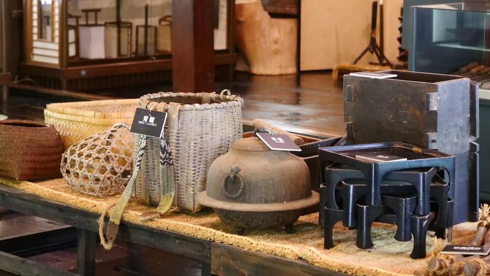 Traditional Japanese countryside tools in Shirakawago, Japan