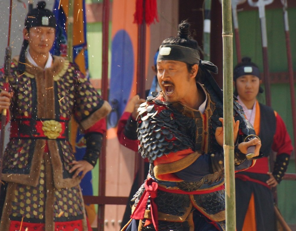 Traditional martial arts performance in Suwon, Korea as a day trip from Bucheon 