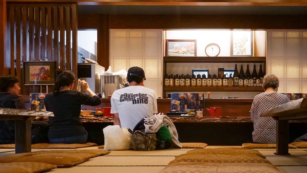 Traditional Sake Bar In Yuzawa, Japan where you can sample sake on the go in Japan 