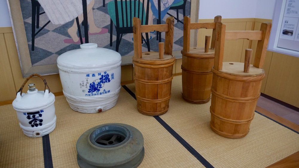 Traditional sake storage units in Nagano, Japan 