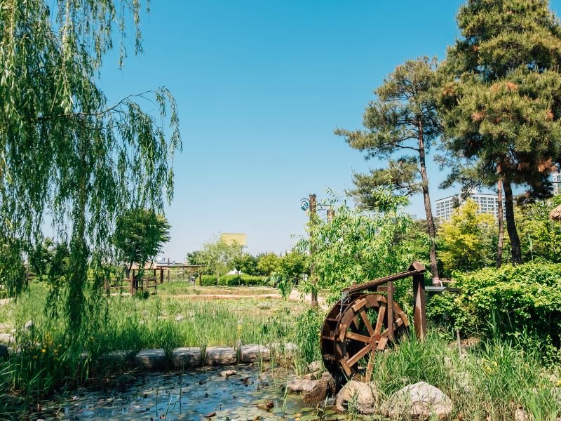 Traditional water mill in Bucheon, Korea 