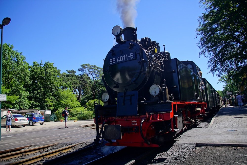 Train on Rugen Island transportation option for travelers in Germany 