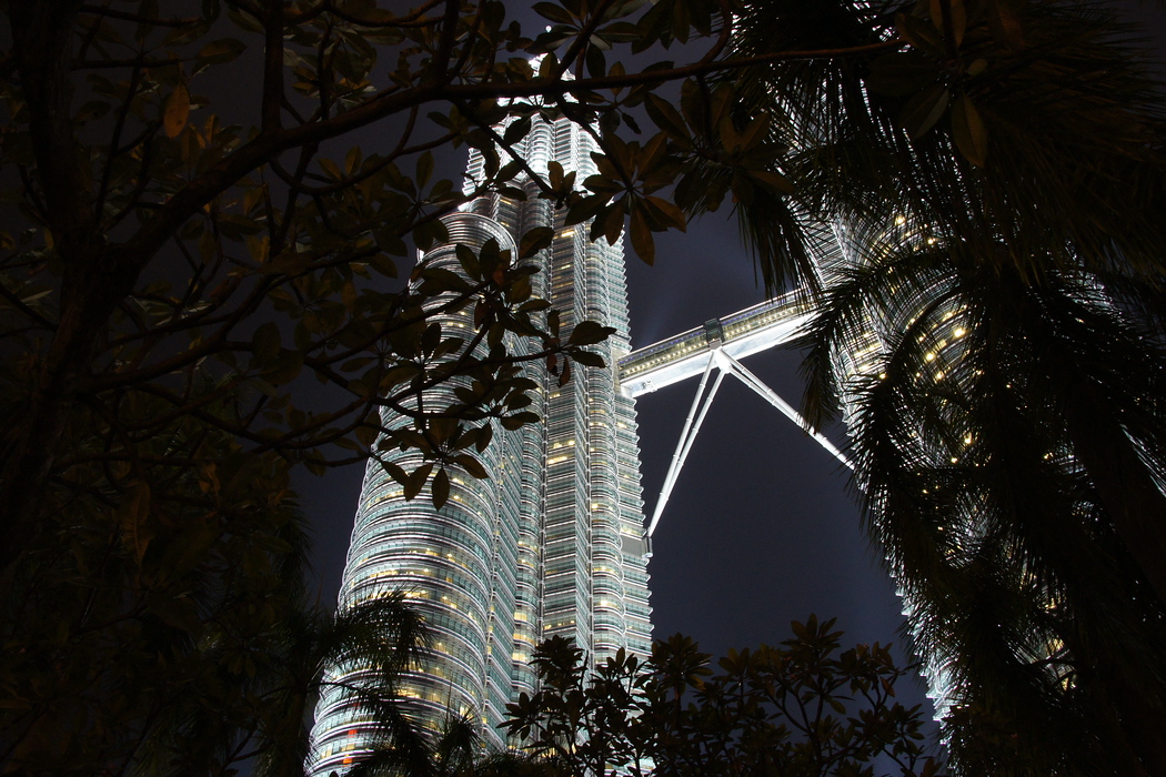 As a travel photography tutorial sometimes look for objects such as branches that can be used to frame the the shot of the Petronas Towers in KL