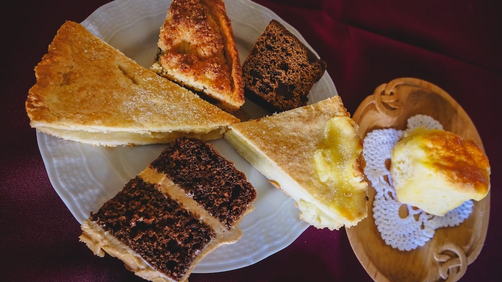 Welsh tea cakes and traditional desserts served in Trevelin Chubut Patagonia Argentina showing a typical tea house spread that reflects the Welsh cultural heritage found in the Patagonian Andes region.
