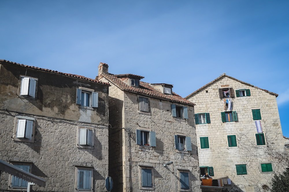 Typical houses and apartments in Split, Croatia 