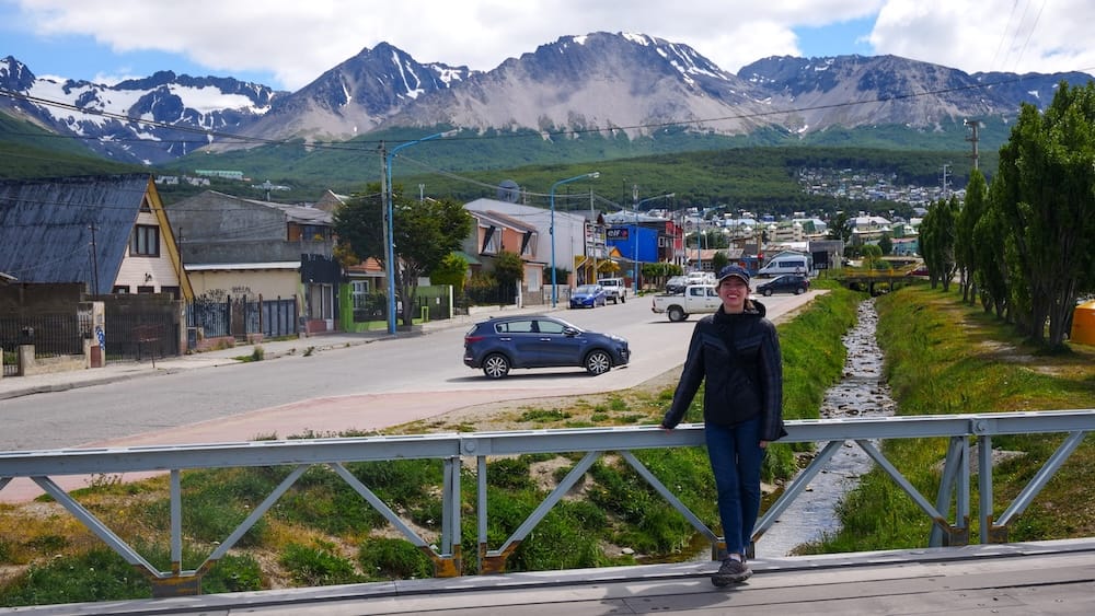 Ushuaia Tierra del Fuego Patagonia Argentina quiet street with Audrey Bergner during slow midday hours reflecting reduced activity and limited services outside peak operating times.