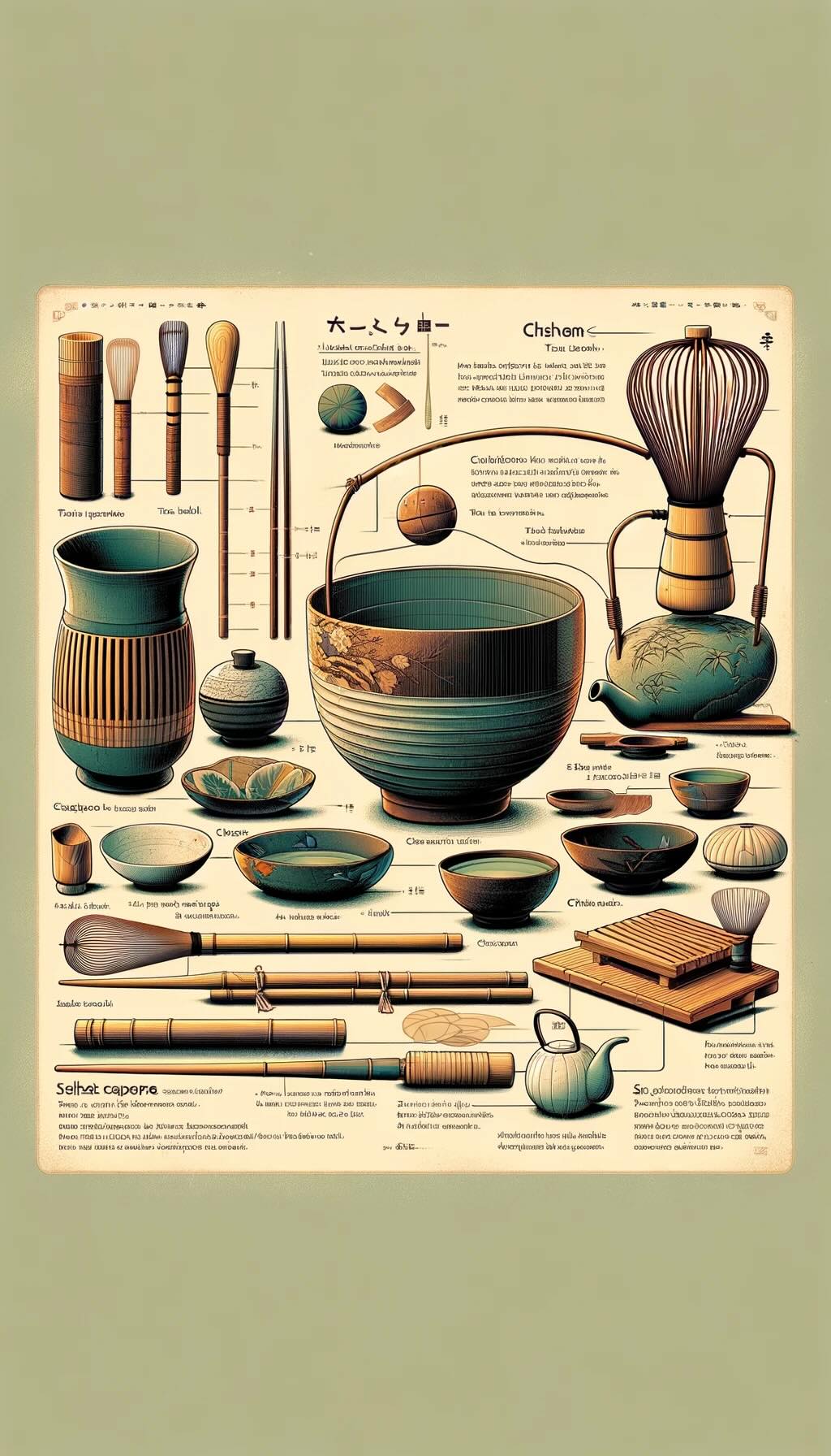 Utensils and Equipment For Serving Tea In Japan Infographic 