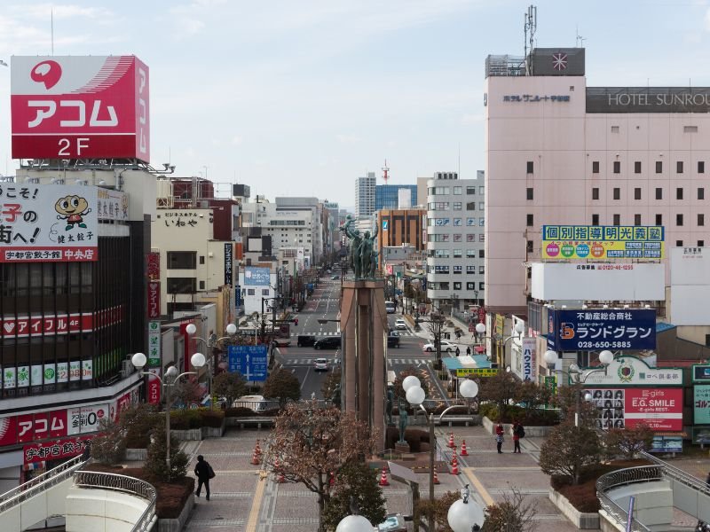 Utsunomiya distinct urban scene and views in Japan