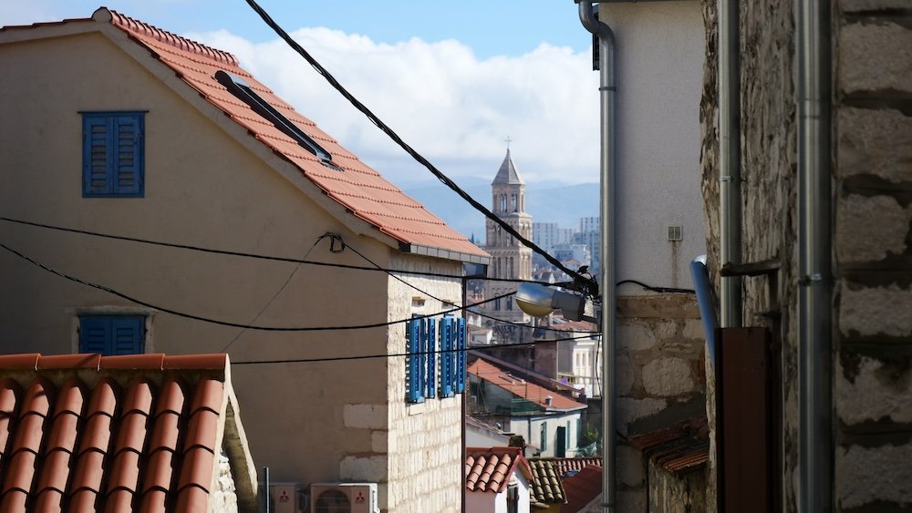 Varos neighbourhood traditional architecture and views in Split, Croatia 