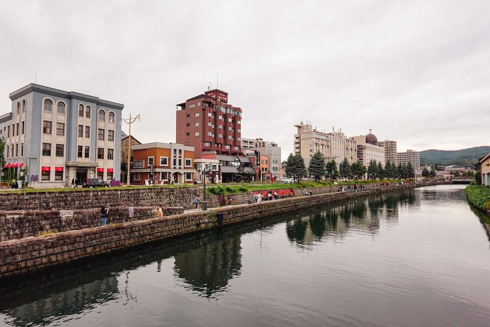 Views Of Otaru Canal From A Bridge In Japan