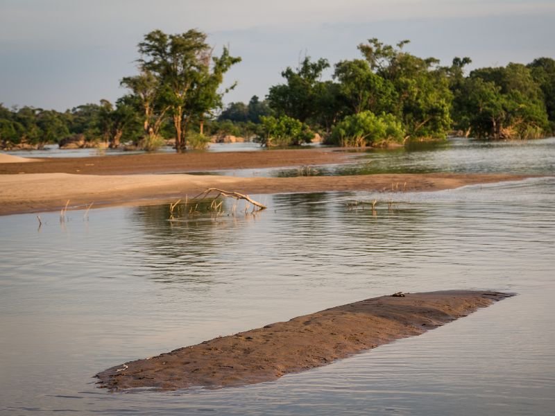 Views of the Mekong Delta in Kratie, Cambodia 