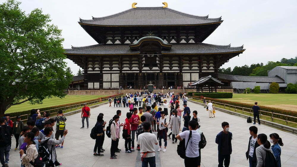 Visiting traditional Japanese temples in Nara, Japan as a day trip 