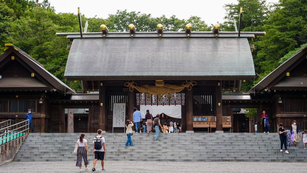 Visiting distinct temples and shrines in Sapporo as a part of a tour in Hokkaido, Japan 