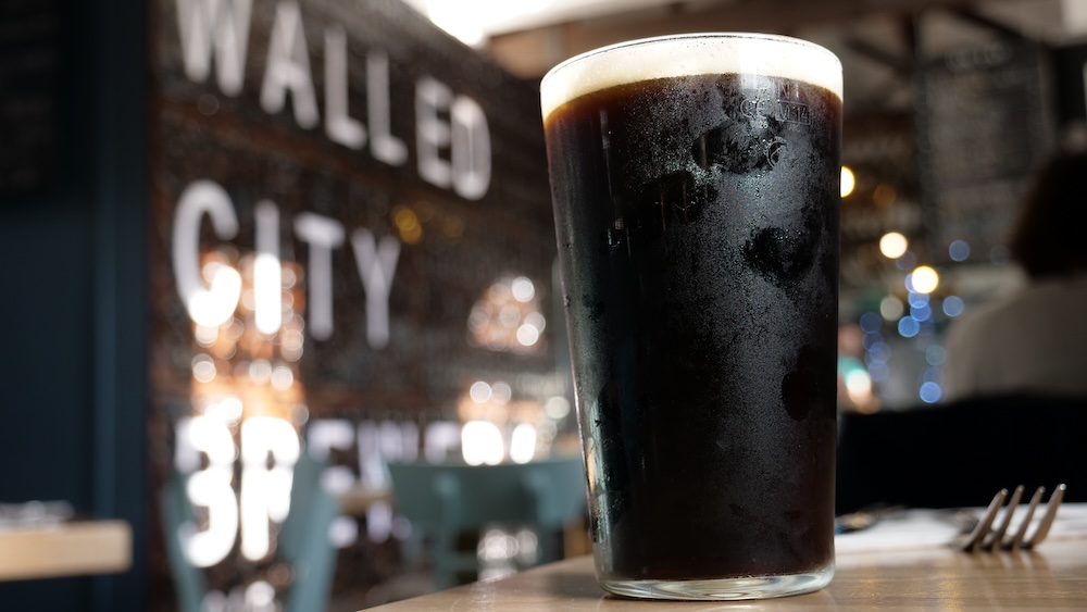 Walled City stout pint in Northern Ireland 