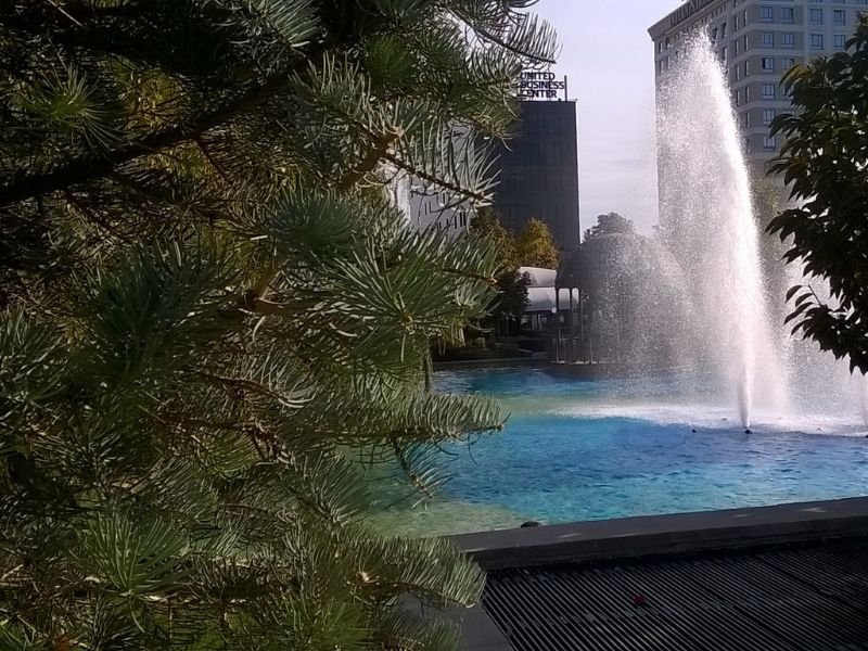 Waterfall and greenery in Iasi, Romania 