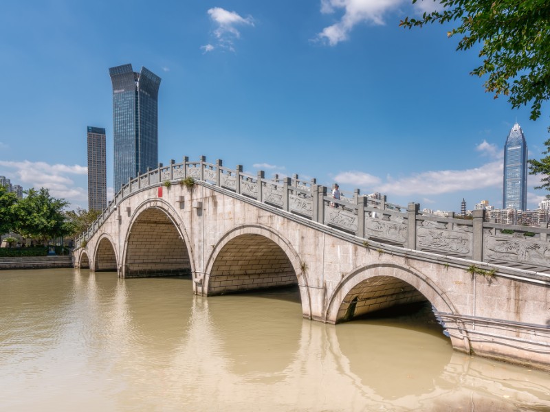Wenzhou historic distinct bridge in China 