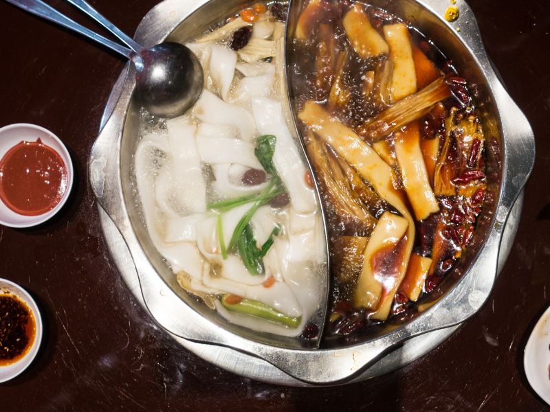 Wild mushroom hot pot is a must try dish in Dali, China 