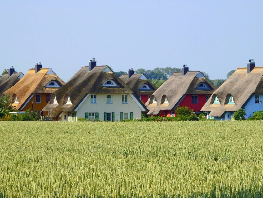 Wustrow a-frame thatched house in Germany 