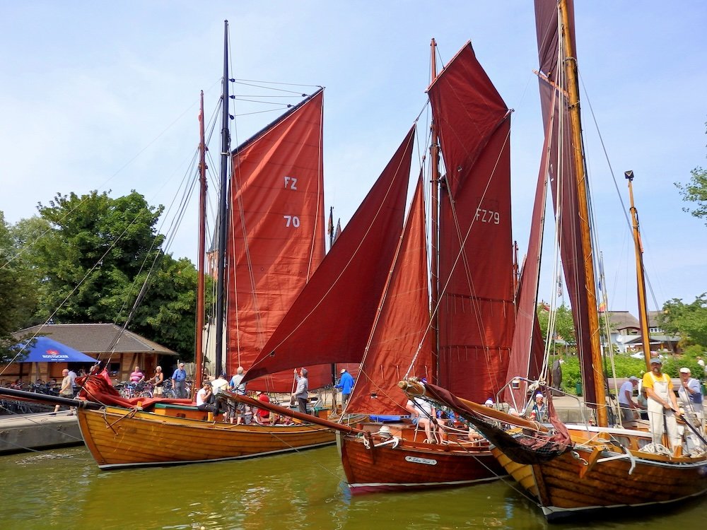 Wustrow regatta boats before the race in Germany 