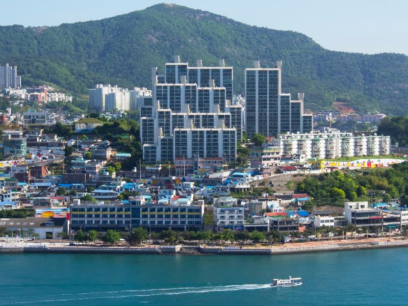 Yeosu cityscape views and waterfront views in Korea 