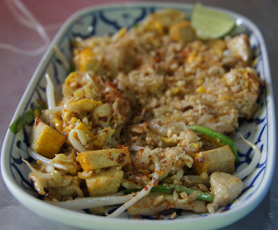 Yummy Pad Thai that we learned how to cook from scratch in Chiang Mai, Thailand.